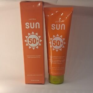JAFRA SUN 50+ Orange Sunscreen Tube and Box